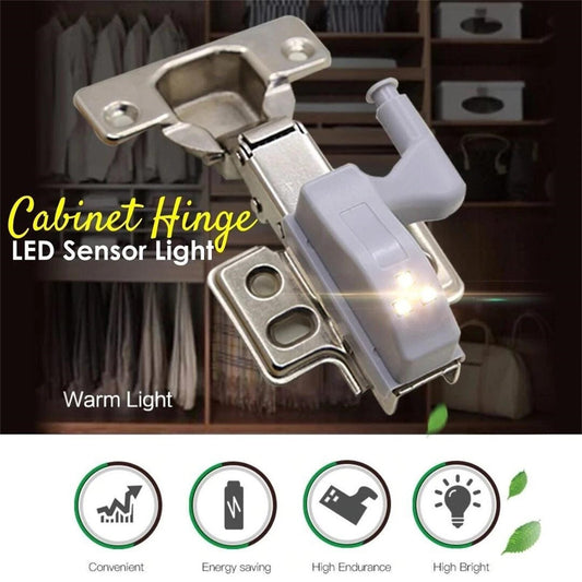 🎃Halloween Deal 50% OFF!💡Automatic LED Cupboard Hinge Lights (6-Pack) – Instant Light, No Wiring