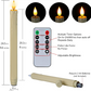 🎃Halloween Deal 50% OFF!🕯️Realistic Flameless LED Taper Candles (6-Pack) – Flickering Glow, Remote & Timer