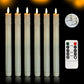 🎃Halloween Deal 50% OFF!🕯️Realistic Flameless LED Taper Candles (6-Pack) – Flickering Glow, Remote & Timer