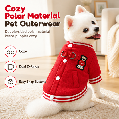 🎃Halloween Deal 50% OFF!🐾Cosy Dog Varsity Jacket for Small & Medium Dogs – Little Coat, Big Style