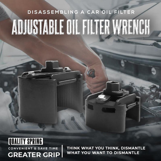 🎃Halloween Deal 50% OFF!🔧Adjustable 2-Jaw Oil Filter Wrench – Spring-Loaded Grip for Stubborn Filters