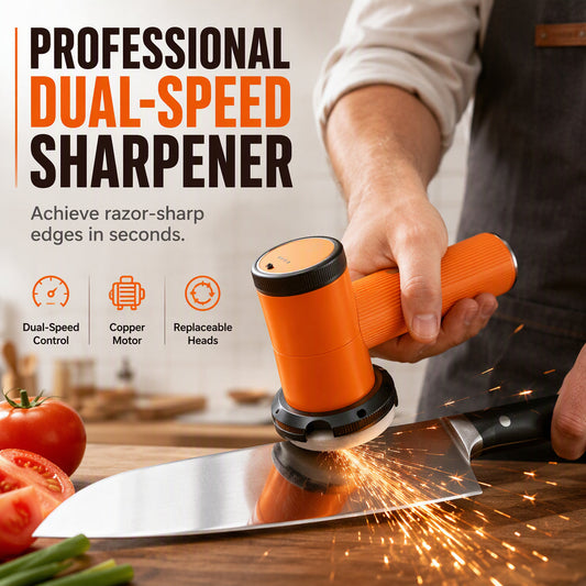 🎃Halloween Deal 50% OFF!🔧Dual-Speed Cordless Knife & Tool Sharpener – Handheld Electric Grinding Wheel