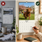 🎃Halloween Deal 50% OFF!🔧🐮2027 Grumpy Highland Cows A4 Wall Calendar – A Year of Attitude