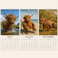 🎃Halloween Deal 50% OFF!🔧🐮2027 Grumpy Highland Cows A4 Wall Calendar – A Year of Attitude
