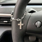 🎃Halloween Deal 50% OFF!✨Vintage Alloy Car Interior Charm – Cross & Star Pendant