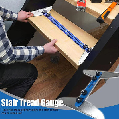 🎃Halloween Deal 50% OFF!📐Adjustable Stair Tread Template Tool – Accurate Angle & Width Measuring Jig