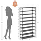 🎃Halloween Deal 50% OFF!👟10-Tier Slim Vertical Shoe Rack – Space-Saving Storage for Hallways & Small Spaces
