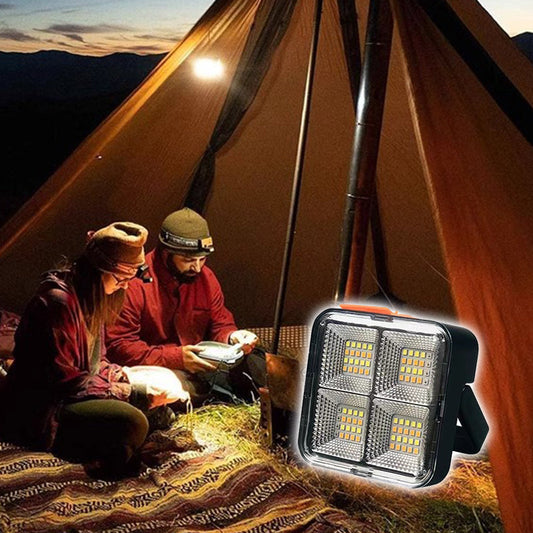 🎃Halloween Deal 50% OFF!🔦Solar & USB Rechargeable Work Light – Portable Multi-Mode LED Floodlight