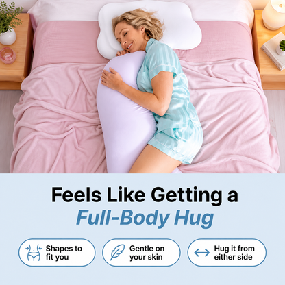 ❄️Summerfresh 50% OFF!💤Full-Body Support Pregnancy Pillow– Full-Length Knee, Leg & Body Support with Washable Cover