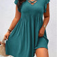 ✨ LIMITED-TIME 50% OFF! 👗 Women's V-Neck Ruffle Trim Dress – Flattering, Soft & Perfect for Any Event 🌸